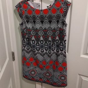 SALE Banana Republic orange grey and blue dress